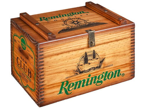 Remington vintage wood box and Zippo lighter