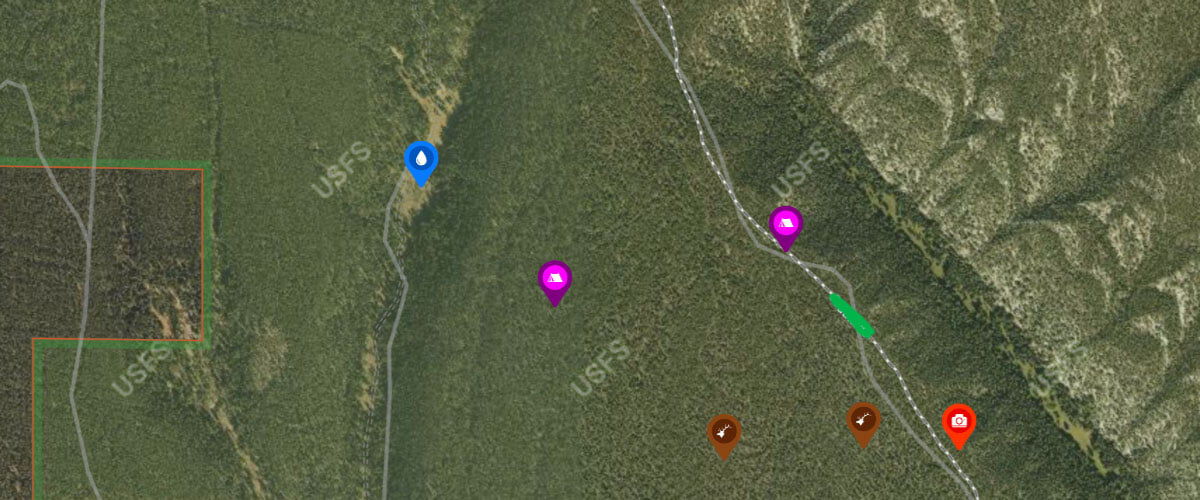 google map with different colored map markers